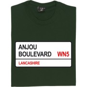 Wigan Athletic: Anjou Boulevard WN5 Road Sign T-Shirt