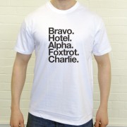 Brighton and Hove Albion FC: Bravo Hotel Alpha Foxtrot Charlie T-Shirt