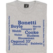 Chelsea 1971 European Cup Winners Cup Final Line Up T-Shirt