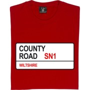 Swindon Town: County Road SN1 Road Sign T-Shirt