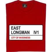 Inverness Caledonian Thistle: East Longman IV1 Road Sign T-Shirt