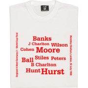 England 1966 World Cup Final Line-Up T-Shirt