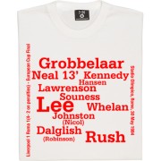 Liverpool 1984 European Cup Final Line Up T-Shirt