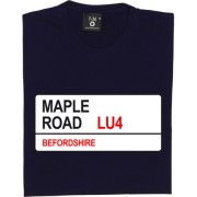 Luton Town: Maple Road LU4 Road Sign T-Shirt
