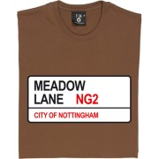 Notts County: Meadow Lane NG2 Road Sign T-Shirt