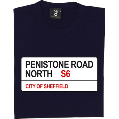Sheffield Wednesday: Penistone Road North S6 Road Sign