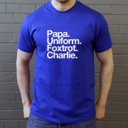 Peterborough United FC: Papa Uniform Foxtrot Charlie T-Shirt