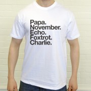 Preston North End FC: Papa November Echo Foxtrot Charlie T-Shirt