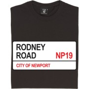 Newport County: Rodney Road NP19 Road Sign T-Shirt
