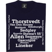 Tottenham 1991 FA Cup Final Line Up T-Shirt