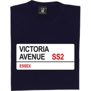 Southend United: Victoria Avenue SS2 Road Sign T-Shirt