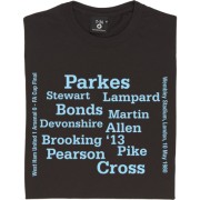 West Ham 1980 FA Cup Final Line Up T-Shirt