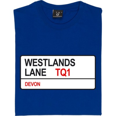 Torquay United: Westlands Lane TQ1 Road Sign