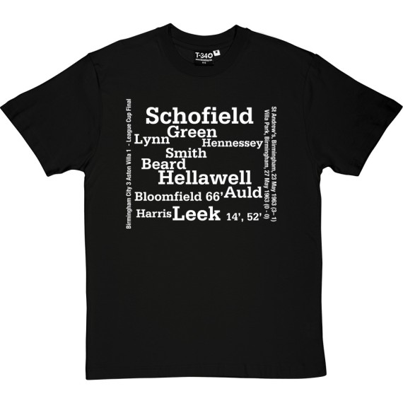 Birmingham City 1963 League Cup Final Line Up T-Shirt