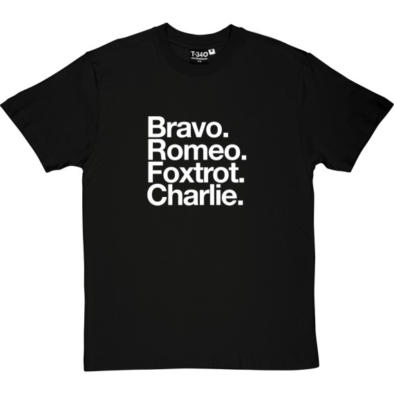 Blackburn Rovers FC: Bravo Romeo Foxtrot Charlie T-Shirt