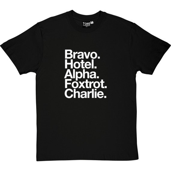 Brighton and Hove Albion FC: Bravo Hotel Alpha Foxtrot Charlie T-Shirt