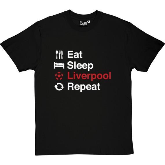 Eat Sleep Liverpool Repeat T-Shirt