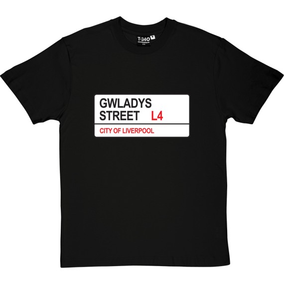 Everton FC: Gwladys Street L4 Road Sign T-Shirt