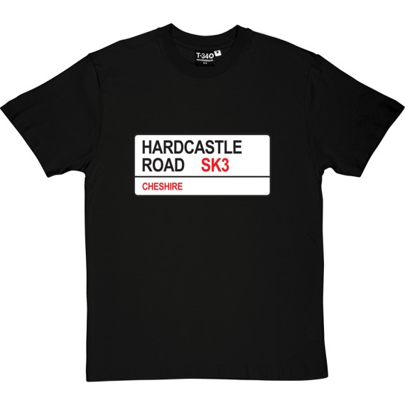 Stockport County: Hardcastle Road SK3 Road Sign T-Shirt