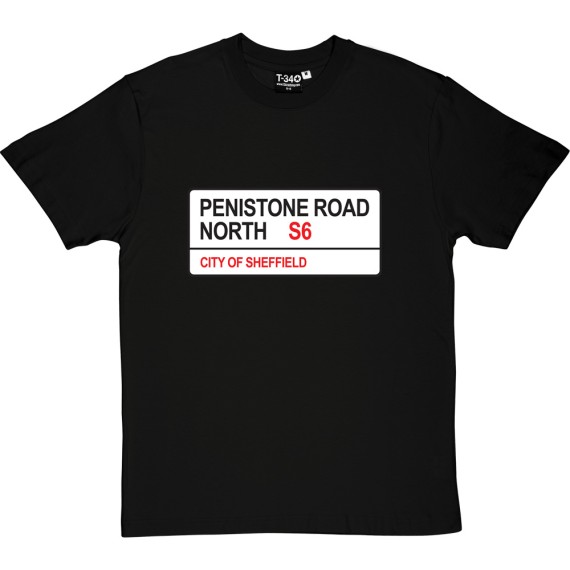 Sheffield Wednesday: Penistone Road North S6 Road Sign T-Shirt