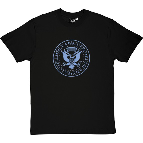 The Ramones Manchester City: Balotelli, Silva, Aguero, Kompany T-Shirt