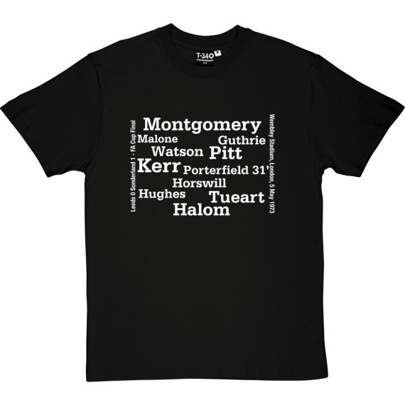 Sunderland 1973 FA Cup Final Line Up T-Shirt