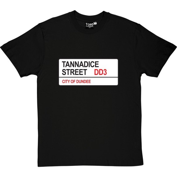 Dundee United: Tannadice Street DD3 Road Sign T-Shirt
