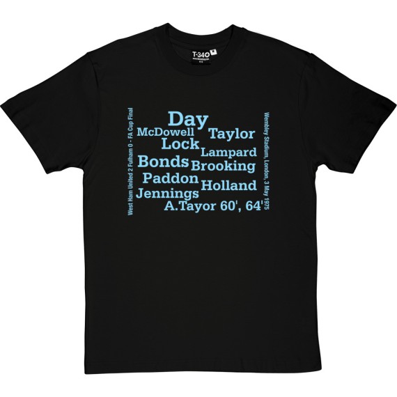 West Ham 1975 FA Cup Final Line Up T-Shirt